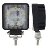 4 1/2" High Power 9 LED Square Work Flood Light Competition Series Side View