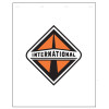 International Logo White Mud Flap 24" x 30"