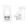 Bostrom Low Pro Wide Ride II Seat Leather Black/Grey Serta Memory Foam Dimensions
