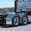 Hogebuilt 100" Stainless Steel Single Axle Ultimate Lowrider Fenders On Truck Close Up