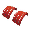 Single Arch Poly Fenders With Stainless Steel Inserts Red