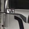 Volvo VNL Chrome Hood Mirror Assembly Close Up