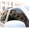 Chevrolet Silverado 1500 2500 3500 Double Cab AVS Smoke Low-Profile Ventvisor 4 Piece On Truck Close Angle View