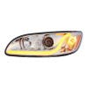 Peterbilt 386/387 Projector Headlight With LED Dual Function Light Bar - Drvier Angle View