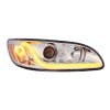Peterbilt 386/387 Projector Headlight With LED Dual Function Light Bar - Passenger Angle View