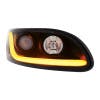 Peterbilt 386/387 Blackout Projector Headlight With LED Dual Function Light Bar - Passenger Side
