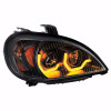 Freightliner Columbia Blackout Projection Headlight w/ Dual Function LED Bar - Passenger Side Angled View
