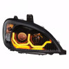 Freightliner Columbia Blackout Projection Headlight w/ Dual Function LED Bar - Passenger Side Front View