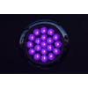 4" Round Dual Revolution Red STT & Purple LED Marker Light Purple LEDs On - Black Background