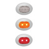  Mini Oval Button Dual Revolution Amber & Red LED Marker Light Diagram
