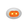  Mini Oval Button Dual Revolution Amber LED Light