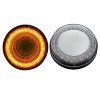 4" Round STT & PTC Mirage Double Vision Amber LED Light With Clear Lens