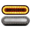 6" Oval STT & PTC Mirage Double Vision LED Light  Clear Lens Amber LED