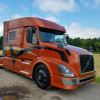 22.5" x 8.25" American Racing Black Octane Wheels (Installed, Orange Truck)