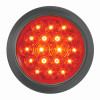 Fleet Series 18 Red LED 4" Round STT PTC Light w/ Black Rubber Grommet