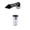 Black Daytona Spike 13/15/18 Gearshift Knob With Mounting Adaptor & Lower Gearshift Cover