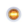 3 LED Amber & White Dual Color Mini Clearance Marker Light With Bezel Amber