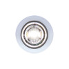 3 LED Red & White Dual Color Mini Clearance Marker Light With Bezel White