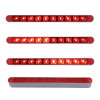 10 Red LED 9" STT Light Bar With Chrome Plastic Bezel