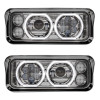 LED Projector Headlight Assembly With Chrome Finish