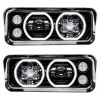 Peterbilt 379 LED Projector Headlight Assembly With Black Finish