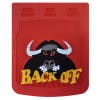 24" x 30" Back Off Bull Mud Flaps With Red Background