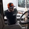 Snapback Neon Orange Hammerlane Trucker Hat On Model 2