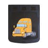 24" Kenworth T800 Rubber Mud Flaps With Black Background Yellow