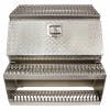 30" Diamond Plate Aluminum Saddle Tool Box With Step