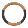 18" Deluxe Black And Wood Steering Wheel Cover By Grand General Light Wood