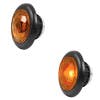 1" Dual Function Diamond Lens LED Marker Light With Rubber Grommet By Grand General Amber Lens Amber LED