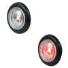 1" Dual Function Diamond Lens LED Marker Light With Rubber Grommet By Grand General Clear Lens Red LED