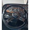 16" Classic Black Wood 4 Chrome Spoke Steering Wheel On Truck