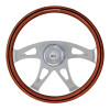 18" Ace Black Line 4 Chrome Spoke Steering Wheel