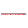 14 LED 12" Light Bar With Black Housing - Red/Clear