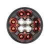 4" Round STT And Back-Up Combo LED Light Clear Lens