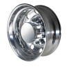 Chrome Rear Axle Wheel Cover Extra Tall With Removable Hubcap & Lug Nut Covers Mounted