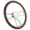 Highway Wheels Half Wrap Steering Wheel 18" Polished Finish - Burl Wood
