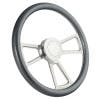 Highway Wheels Half Wrap Steering Wheel 18" Polished Finish - Carbon Fiber