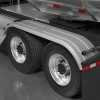 Minimizer 4020 Series Poly Super Single Truck Tandem Fenders Galvanized Grey On Truck
