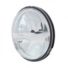 5 3/4" Round Silver LED Headlight With 8 High Power LEDs Angle