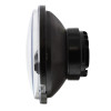 5 3/4" Round Black LED Headlight With 8 High Power LEDs Side Angle