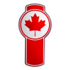 Kenworth T680 & T880 Chrome Flag Emblem - Canada