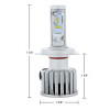 High Power H4 LED Bulb with Fan Dimensions 