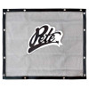 Peterbilt 379 Long Hood Black Bug Screen With Black Pete Logo Front View