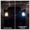 H4 Premium LED Headlight Bulbs Mounted on Truck