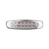 12 LED Marker Red Light W/SS Flange Clear