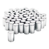 Chrome Plastic 33mm Cylinder Nut Covers Pack