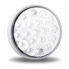 4" Round Dual Function LEDs With Lock Connector White On