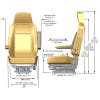 Extreme Low Rider Midback Truck Seat Dimensions